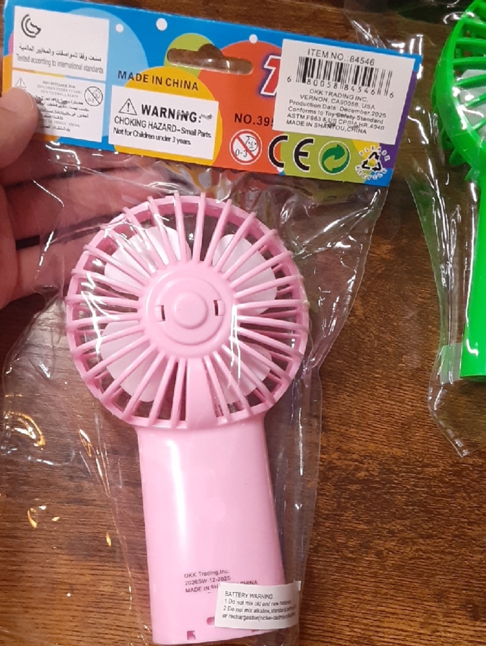 Portable Kids Handheld Fan - battery operated - Picture 5 of 9